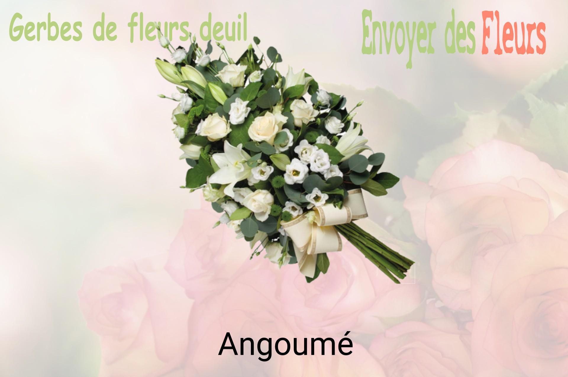Gerbe de fleurs de deuil livrée à Angoumé